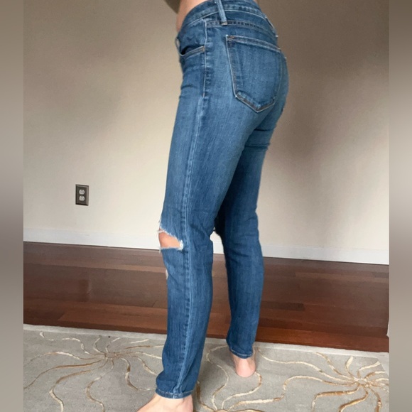 Just USA | Distressed Skinny Blue Jeans Size 0 - Picture 3 of 3